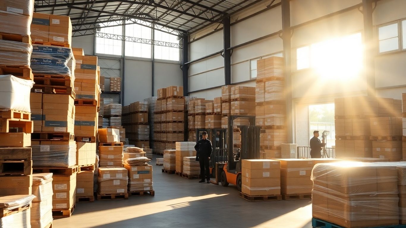 Customs Bonded Warehouse Licence | 190+ 5-Star Reviews 1 Interior of a customs bonded warehouse with stacked goods.